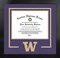Washington Huskies 11w x 8.5h Spirit Diploma Manhattan Black Frame with Bonus Campus Images Lithograph (value savings $59)